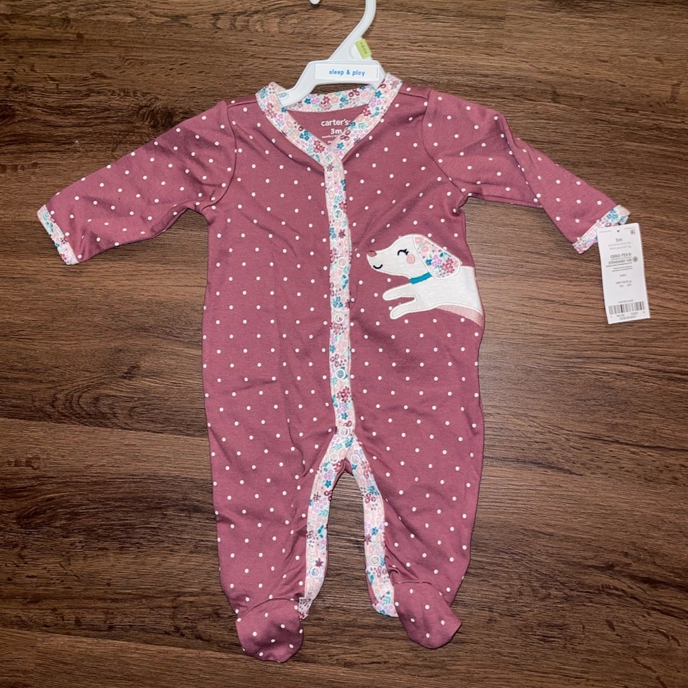 NWT Carter’s Puppy Footie Pajamas (3m)